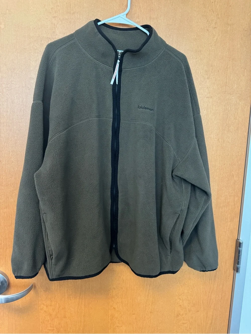 lululemon athletica Olive Green Tumbled Fleece Full Zip Jacket